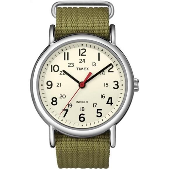 Unisex Weekender 38mm Watch Green/Cream/Silver-Tone
